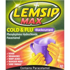 Lemsip Max Cold & Flu Blackcurrant 10s