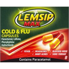 Lemsip Max Cold & Flu Capsules 8s