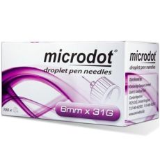 Microdot Droplet Pen Needles 6mm x 31G 100s