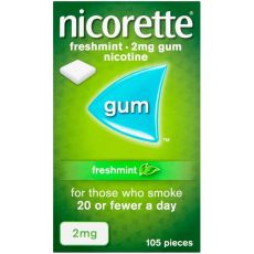 Nicorette Freshmint 2mg Sugar Free Nicotine Gum 105s
