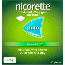 Nicorette Freshmint 2mg Sugar Free Nicotine Gum 210s