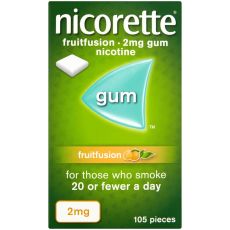 Nicorette Fruitfusion 2mg Sugar Free Nicotine Gum 105s