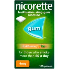 Nicorette Fruitfusion 4mg Sugar Free Nicotine Gum 105s