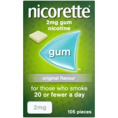 Nicorette Original 2mg Sugar Free Nicotine Gum 105s