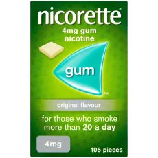 Nicorette Original 4mg Sugar Free Nicotine Gum 105s