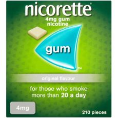 Nicorette Original 4mg Sugar Free Nicotine Gum 210s