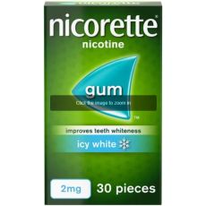 Nicorette Icy White 2mg Sugar Free Nicotine Gum 30s