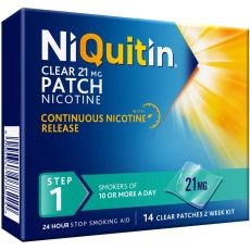 NiQuitin CQ Clear 21mg Patches (Step 1) - 14 Patches