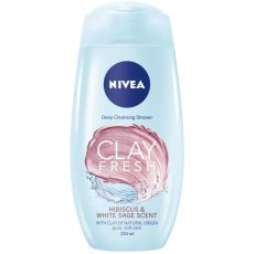 NIVEA Clay Fresh Body Wash Hibiscus & White Sage