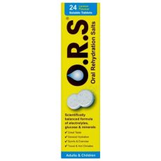 O.R.S Oral Rehydration Salts Lemon Flavour Soluble Tablets 24s