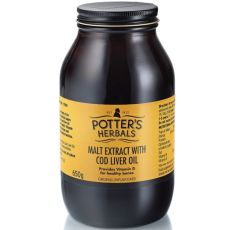 Potters Malt Extract Cod Liver Oil 650g
