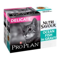 Pro Plan Nutrisavour Delicate Cat Food 10 x 85g Fish & Gravy Pouches  CURRENTLY OUT OF STOCK