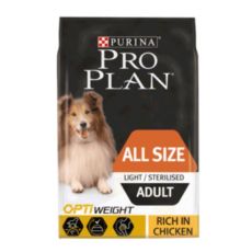 Pro Plan Adult Dog All Sizes Light/Sterilised with Optiweight Ckn