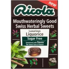 Ricola Liquorice Swiss Herb Drops Sugar Free 45g x 20