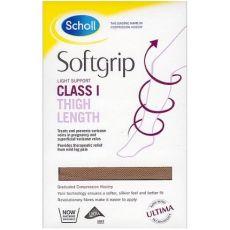 Scholl Softgrip Class I Thigh Length Closed Toe Compression Hosiery