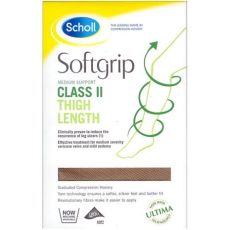 Scholl Softgrip Class II Thigh Length Closed Toe Compression Hosiery