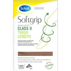 Scholl Softgrip Class II Thigh Length Closed Toe Compression Hosiery
