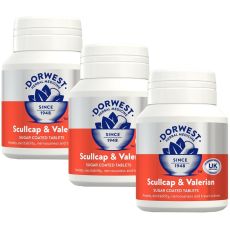 Dorwest Scullcap & Valerian Tablets 500's (Dogs & Cats)
