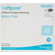 Softpore Adhesive Surgical Dressing 6cm x 7cm 60s (803067)