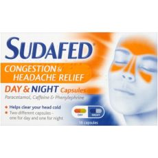 Sudafed Congestion & Headache Relief Day & Night Capsules 16s