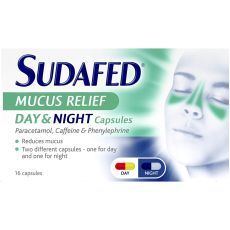 Sudafed Mucus Relief Day & Night Capsules 16s