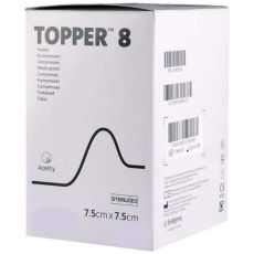 Topper 8 Sterile Gauze Swabs 7.5cm x 7.5cm 25s (TS8075)