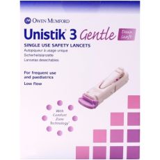 Unistik 3 Gentle Single Use Safety Lancets 50s
