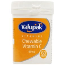 Valupak Chewable Vitamin C 80mg 60s