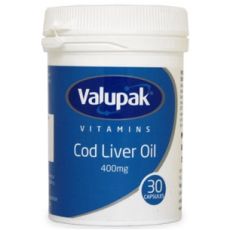 Valupak Cod Liver Oil 400mg 30s