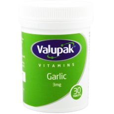 Valupak Garlic Tablets 3mg 30's
