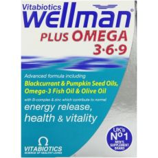 Vitabiotics Wellman Plus Omega 3-6-9 56s
