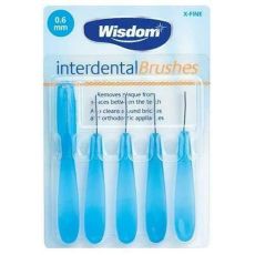 Wisdom Interdental Brushes Wire 0.6mm Blue 5s
