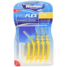 Wisdom Pro Flex Interdental Brushes 0.7mm Yellow 5s