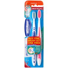 Wisdom Regular Fresh Medium Toothbrush Twin Pack