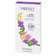 Yardley April Violets Luxury Soap 3x100g
