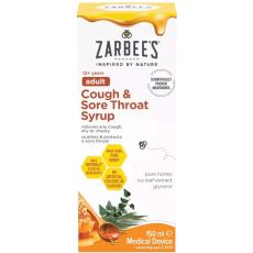 Zarbee's Adult Cough & Sore Throat Syrup 150ml