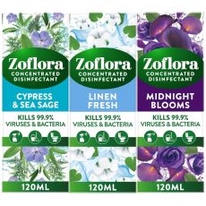 Zoflora Concentrated Multipurpose Disinfectant Assortment 12x120ml