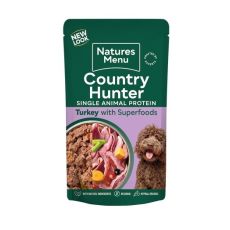Natures Menu Country Hunter 80% Farm Reared Turkey with Superfoods Adult Dog Food - 150g