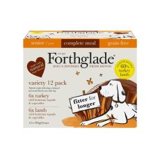 Forthglade Complete Wet Senior Dog Food -  Turkey & Lamb Variety Pack (Grain-Free) (12 x 395g)