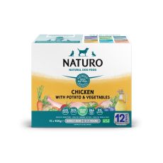 Naturo Grain Free Wet Adult Dog Food - Chicken & Potato with Vegetables (12 x 400g)