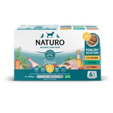 Naturo Wet Senior Dog Food - Poultry with Rice Variety Pack (6 x 400g)
