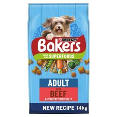 Bakers Complete Beef & Country Veg Dry Dog Food - 14kg