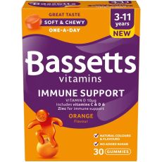 Bassetts 3-11 Years Immune Support Orange Flavour Gummies 30s