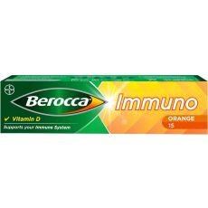Berocca Immuno Orange Flavour Sugar Free Effervescent Tablets 15s