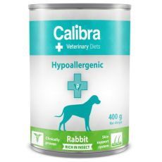 Calibra Veterinary Diet Dog - Hypoallergenic Rabbit and Insect 6x400g