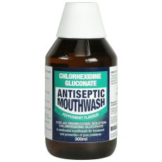 Chlorhexidine 0.2% w/v Antiseptic Mouthwash Peppermint Flavour 300ml