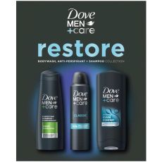 Dove Men+Care Restore Bodywash, Anti-Perspirant + Shampoo Collection Gift Set