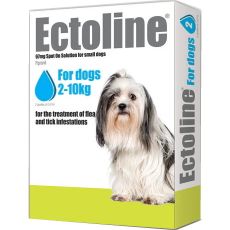 Ectoline 67mg Spot On Solution for Small Dogs 2-10kg - 4 Pipettes