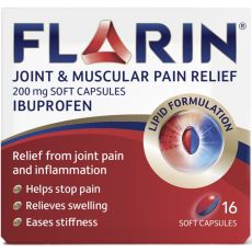 Flarin Joint & Muscular Pain Relief 200mg Soft Capsules 16s