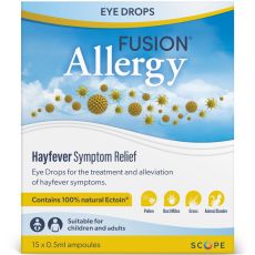 Fusion Allergy Hayfever Symptom Relief Eye Drops 15x0.5ml